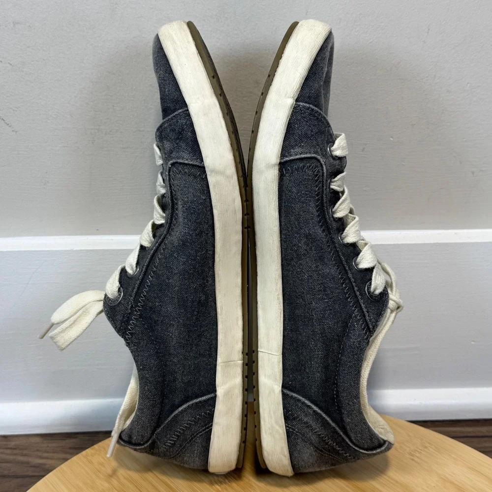 Taos Star Sneaker Womens 9.5 Charcoal Gray Washed Canvas STA-12844 Boho Neutral